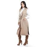 Chaleco Largo Con Textura Roman Fashion /juvenil, 2056 (cafe) Cafe