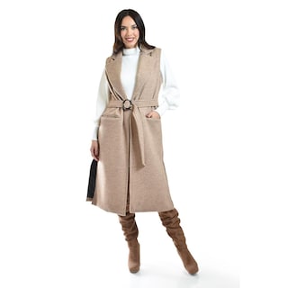 Foto 6 | Foto 6 | Chaleco Largo Con Textura Roman Fashion /juvenil, 2056 (cafe) Cafe