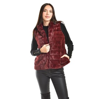 Foto 1 | Foto 1 | Chaleco De Pelo Sintetico Roman Fashion /juvenil, 3902 (vino) Vino