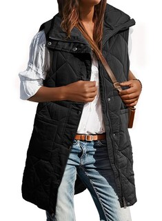 Foto 1 | Foto 1 | Chaleco Acolchado Dokotoo, Largo, Negro, Para Mujer, Invierno 2024, Tamaño Mediano - Venta Internacional.