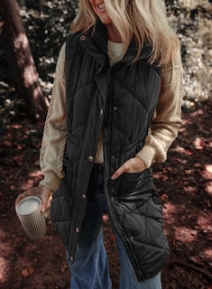 Foto 2 | Foto 2 | Chaleco Acolchado Dokotoo, Largo, Negro, Para Mujer, Invierno 2024, Tamaño Mediano - Venta Internacional.