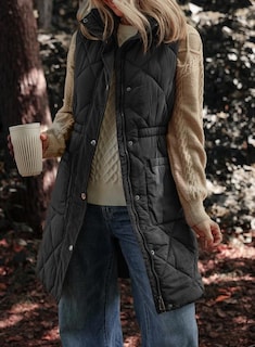 Foto 3 | Foto 3 | Chaleco Acolchado Dokotoo, Largo, Negro, Para Mujer, Invierno 2024, Tamaño Mediano - Venta Internacional.