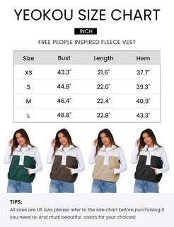 Foto 5 | Foto 5 | Chaleco Yeokou Para Mujer, Forro Polar Sherpa, Corto, Marrón Cálido, Talla M - Venta Internacional.