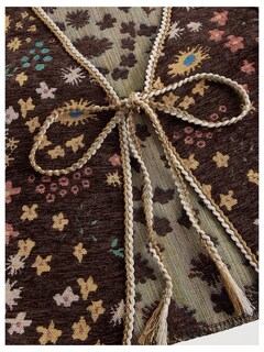 Foto 3 | Foto 3 | Chaleco Verdusa De Jacquard Con Lazo En La Parte Delantera Para Mujer, Marrón - Venta Internacional.
