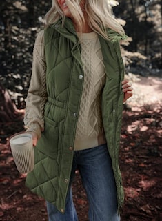 Foto 4 | Foto 4 | Chaleco Acolchado Dokotoo Para Mujer 2024, Moderno, Verde Cálido, Con Bolsillos - Venta Internacional.