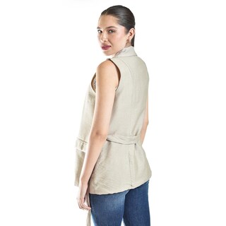 Foto 3 | Foto 3 | Chaleco Elegante Con Cinto Roman Fashion /juvenil, 2557 (cafe) Cafe