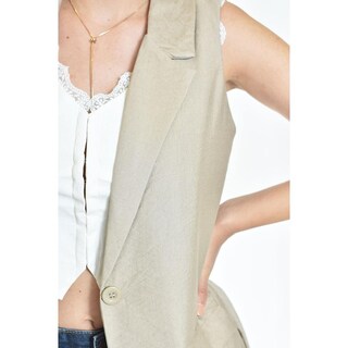 Foto 4 | Foto 4 | Chaleco Elegante Con Cinto Roman Fashion /juvenil, 2557 (cafe) Cafe