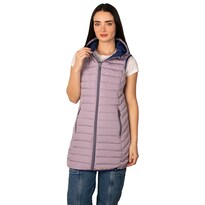 Chaleco Largo Greenlander Acolchado Con Capucha Ligero Y Casual Para Mujer