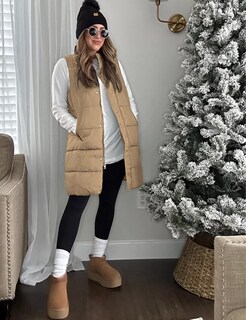 Foto 4 | Foto 4 | Chaleco Acolchado Tanming Largo De Algodón Para Mujer Con Capucha Extraíble - Venta Internacional.
