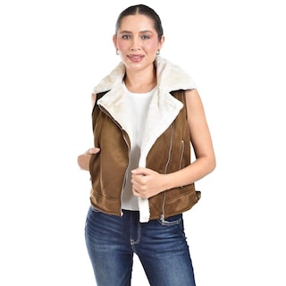 Foto 1 | Foto 1 | Chaleco Tipo Biker Con Borrega Roman Fashion /juvenil 8343 (cafe) Cafe