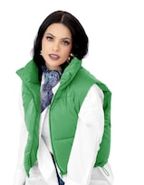 Chaleco Corto Brilloso Mujer Verde Roosevelt A229