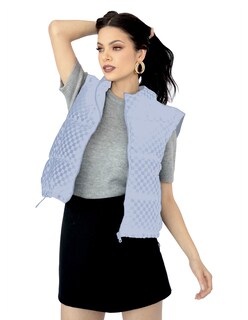 Foto 2 | Foto 2 | Chaleco Capitonado Corto Gorro Desmontable Azul Cielo Roosevelt A281