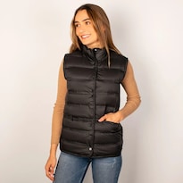 Chaleco Greenlander Para Mujer Capitonado De Pluma Y Cuello Alto