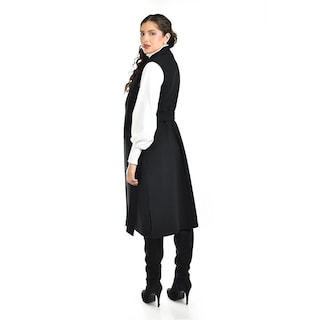 Foto 3 | Foto 3 | Chaleco Largo Con Cinto Roman Fashion /juvenil 3018 (negro) Negro
