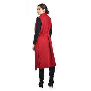 Foto 3 | Foto 3 | Chaleco Largo Con Cinto Roman Fashion /juvenil 3018 (rojo) Rojo