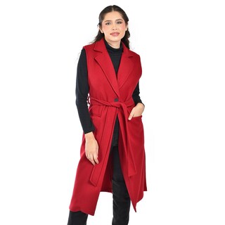 Foto 4 | Foto 4 | Chaleco Largo Con Cinto Roman Fashion /juvenil 3018 (rojo) Rojo