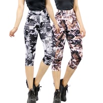Set de 2 Leggings Capri Cap-010 dos Diseños