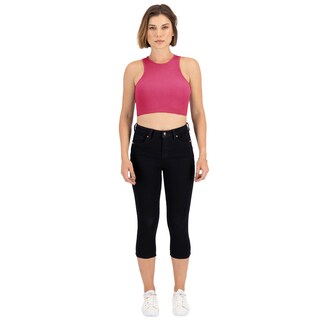 Foto 1 | Foto 1 | Pantalón Capri Britos Jeans Mezclilla Negro para Mujer
