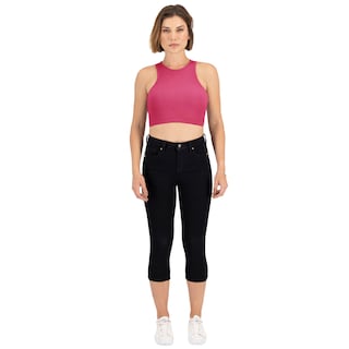Foto 3 | Foto 3 | Pantalón Capri Britos Jeans Mezclilla Negro para Mujer