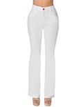 Jeans Devendi Stretch Campana color Blanco