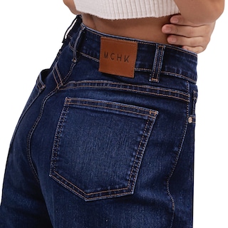 Foto 4 | Foto 4 | Jeans Wide Leg MCHK Azul Stretch para Dama