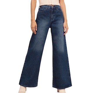 Foto 1 | Foto 1 | Jeans de Mezclilla Wide Leg MCHK 6009 color Azul Oscuro Tiro Alto para Mujer