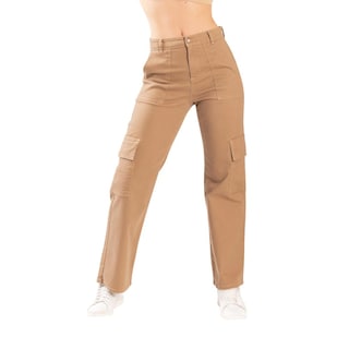 Foto 1 | Foto 1 | Pantalón Cargo Tiro Alto Jeanswest 9418d Beige