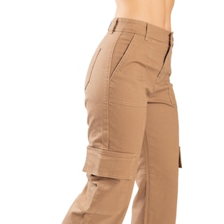 Foto 3 | Foto 3 | Pantalón Cargo Tiro Alto Jeanswest 9418d Beige