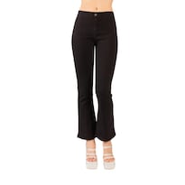 Pantalones de Campana Jeanswest 9703A Negros para Mujer