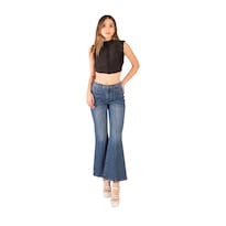 Pantalón Acampanado Jeanswest 9416 Azul para Mujer