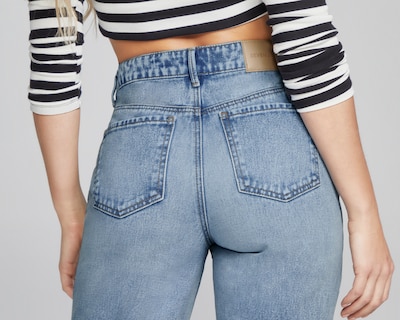 Foto 4 | Foto 4 | Jeans Mezclilla Mujer Semi Flare Cintura Super Alta Seven Jeans