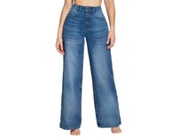 Jeans Mezclilla Mujer Semi Flare Cintura Super Alta Seven Jeans