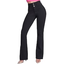 Jeans Campana Mujer Push Up Cintura Alta Flare Seven Jeans 6040ngro