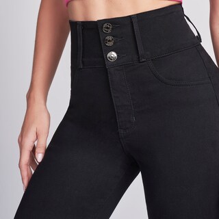 Foto 3 | Foto 3 | Jeans Campana Mujer Push Up Cintura Alta Flare Seven Jeans 6040ngro