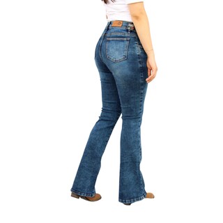 Foto 4 | Foto 4 | Pantalón Acampanado De Mezclilla Stretch Petroleo John Silver