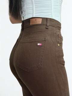 Foto 4 | Foto 4 | Jeans Obs Dama Wide Leg Chocolate