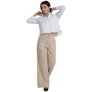 Foto 4 | Foto 4 | Jeans Lee Mujer Quality Genuine Wide Leg 775 Cafe