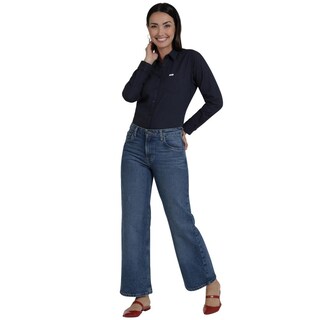 Foto 4 | Foto 4 | Jeans Lee Mujer Xtreme Wide Leg 437 Azul