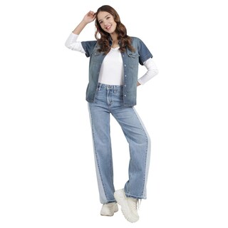 Foto 2 | Foto 2 | Jeans Lee Xtreme Wide Leg 378 Azul para Mujer