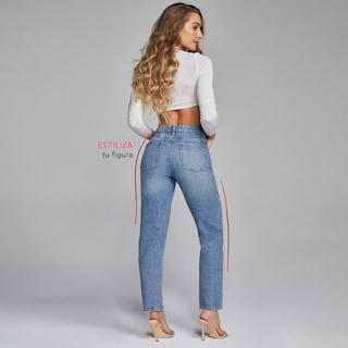 Foto 6 | Foto 6 | Jeans Mom Slim Mujer Cintura Alta Algodon Seven Jeans 4236stme