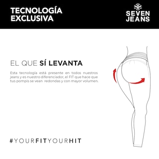 Foto 8 | Foto 8 | Jeans Mom Slim Mujer Cintura Alta Algodon Seven Jeans 4236stme