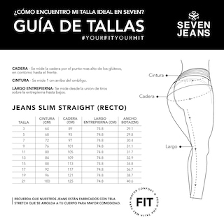 Foto 5 | Foto 5 | Jeans Mom Slim Mujer Cintura Alta Algodon Seven Jeans 4236stme