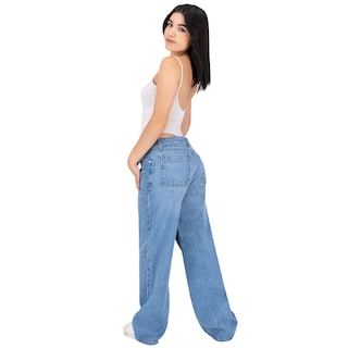Foto 4 | Foto 4 | Pantalón Mom Britos Jeans Mujer Mezclilla Azul 025698