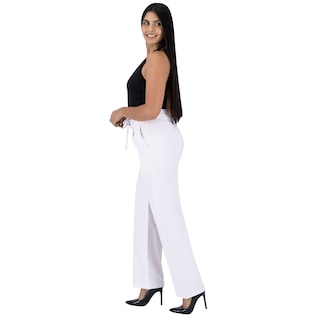 Foto 6 | Foto 6 | Pantalón Pierna Ancha Britos Jeans Gabardina Blanco 025819 para Mujer