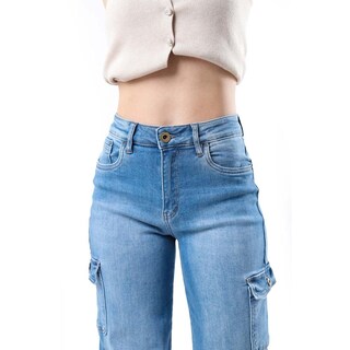 Foto 3 | Foto 3 | Jeans Wide Leg Fit /juvenil 1788 (azul Claro) Azul