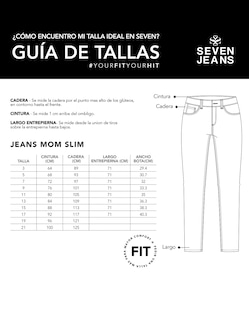 Foto 7 | Foto 7 | Jeans Mujer Mom Slim Cintura Alta 4236stcl Seven Jeans
