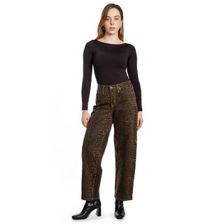 Foto 1 | Foto 1 | Jeans Barrel Animal Print /juvenil 7234 (animal Print) Cafe