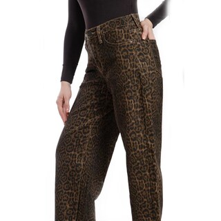 Foto 4 | Foto 4 | Jeans Barrel Animal Print /juvenil 7234 (animal Print) Cafe