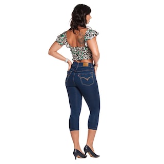 Foto 7 | Foto 7 | Pantalón Skinny Pineda Jeans Capri color Azul para Dama