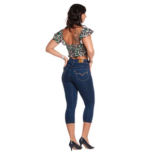 Foto 7 | Foto 7 | Pantalón Skinny Pineda Jeans Capri color Azul para Dama